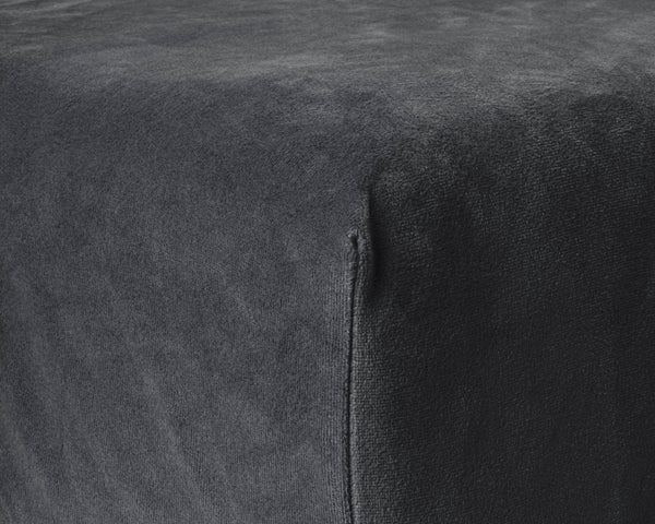 Samt Spannbettlaken Anthrazit 140 x 200 cm