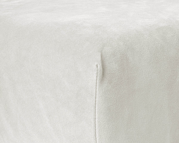 Samt Spannbettlaken Creme 140 x 200 cm
