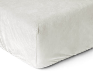 Samt Spannbettlaken Creme 160 x 200 cm