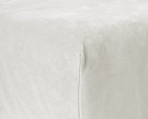 Samt Spannbettlaken Creme 160 x 200 cm