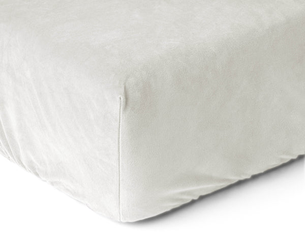 Samt Spannbettlaken Creme 180 x 200 cm