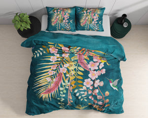 Bettbezug Kamala Botanisch Grün 240 x 220 cm
