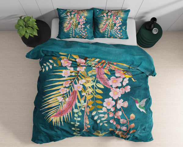 Bettbezug Kamala Botanisch Grün 240 x 220 cm