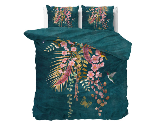 Bettbezug Kamala Botanisch Grün 240 x 220 cm