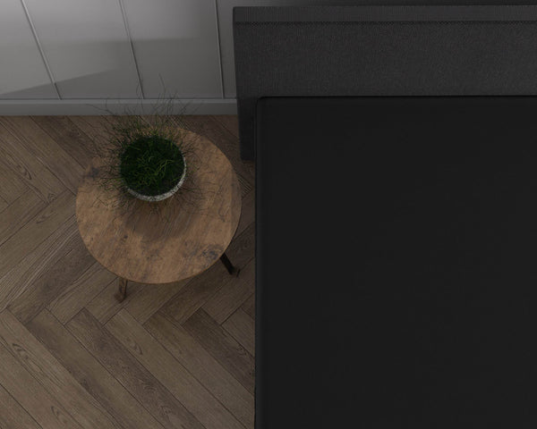 Doppelt Jersey 220 gr. Topper Spannbettlaken Schwarz 80/90 X 200/220 cm