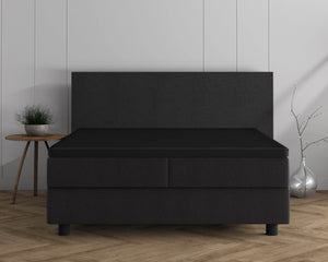 Doppelt Jersey 220 gr. Topper Spannbettlaken Schwarz 140 x 200/220 cm