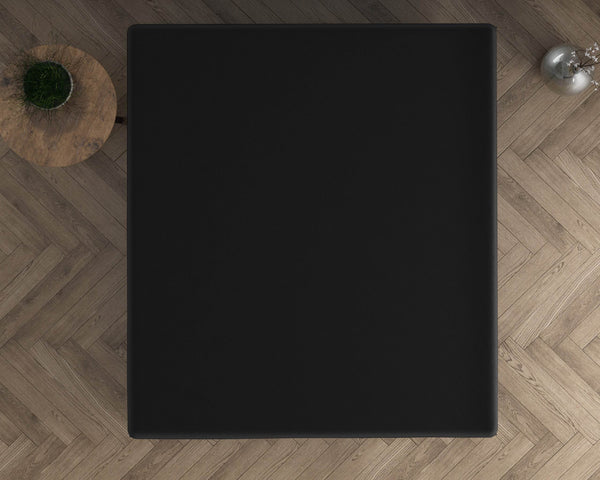 Doppelt Jersey 220 gr. Topper Spannbettlaken Schwarz 140 x 200/220 cm