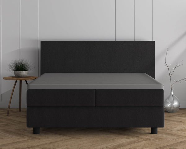 Doppelt Jersey 220 gr. Topper Spannbettlaken Grau 140 x 200/220 cm