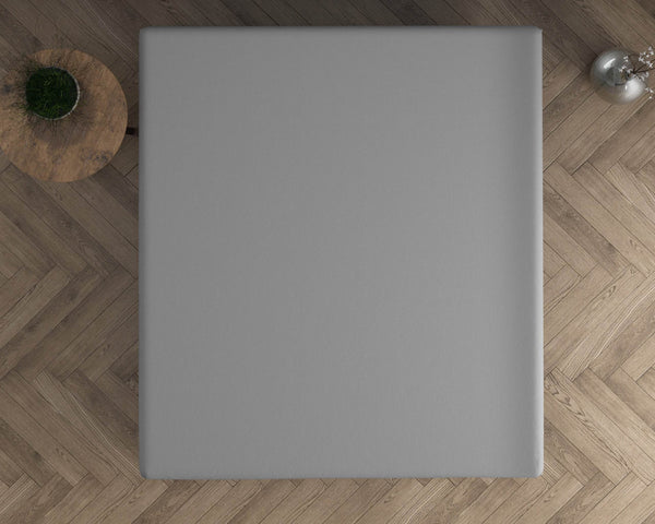 Doppelt Jersey 220 gr. Topper Spannbettlaken Grau 140 x 200/220 cm