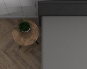 Doppelt Jersey 220 gr. Topper Spannbettlaken Grau 140 x 200/220 cm
