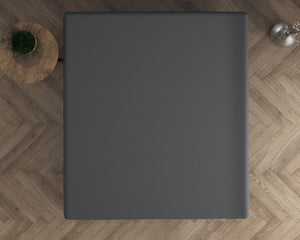 Doppelt Jersey 220 gr. Topper Spannbettlaken Anthrazit 140 x 200/220 cm