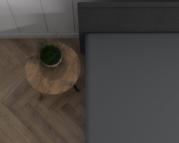 Doppelt Jersey 220 gr. Topper Spannbettlaken Anthrazit 140 x 200/220 cm
