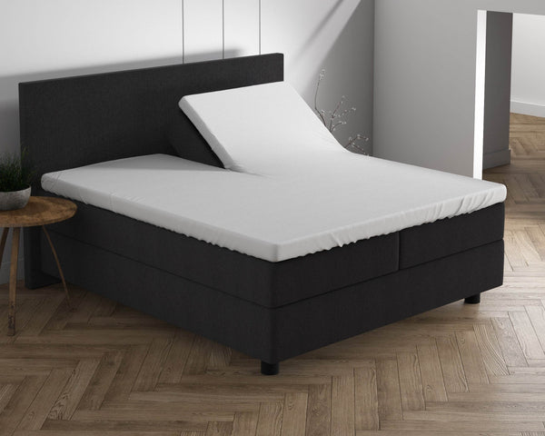 Doppelt Jersey 220 gr. Splittopper Spannbettlaken Weiss 160 x 200/220 cm