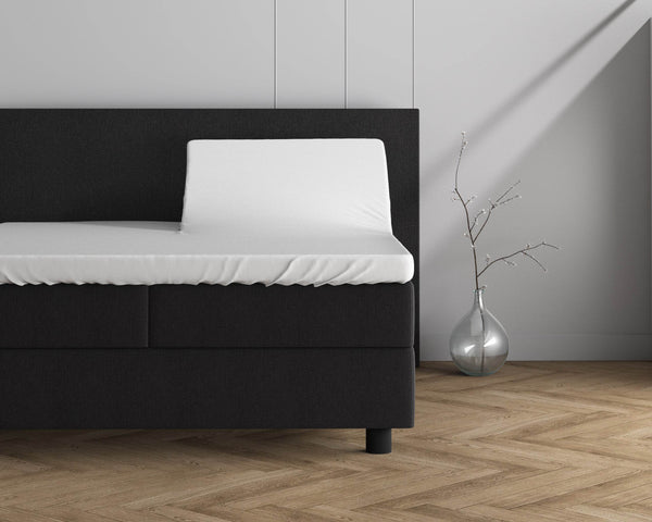 Doppelt Jersey 220 gr. Splittopper Spannbettlaken Weiss 160 x 200/220 cm
