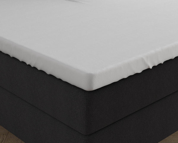 Doppelt Jersey 220 gr. Splittopper Spannbettlaken Weiss 160 x 200/220 cm