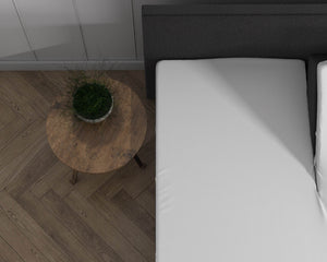 Doppelt Jersey 220 gr. Splittopper Spannbettlaken Weiss 160 x 200/220 cm