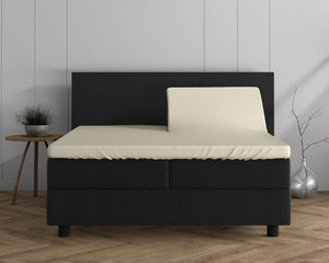 Doppelt Jersey 220 gr. Splittopper Spannbettlaken Creme 160 x 200/220 cm