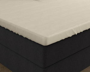 Doppelt Jersey 220 gr. Splittopper Spannbettlaken Creme 160 x 200/220 cm