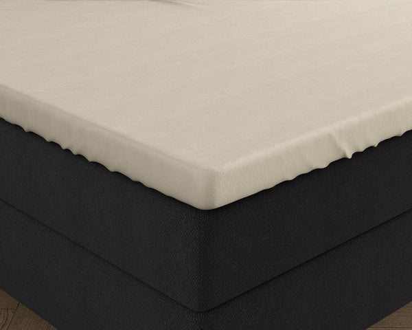 Doppelt Jersey 220 gr. Splittopper Spannbettlaken Creme 160 x 200/220 cm