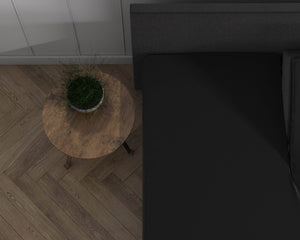 Doppelt Jersey 220 gr. Splittopper Spannbettlaken Schwarz 160 x 200/220 cm