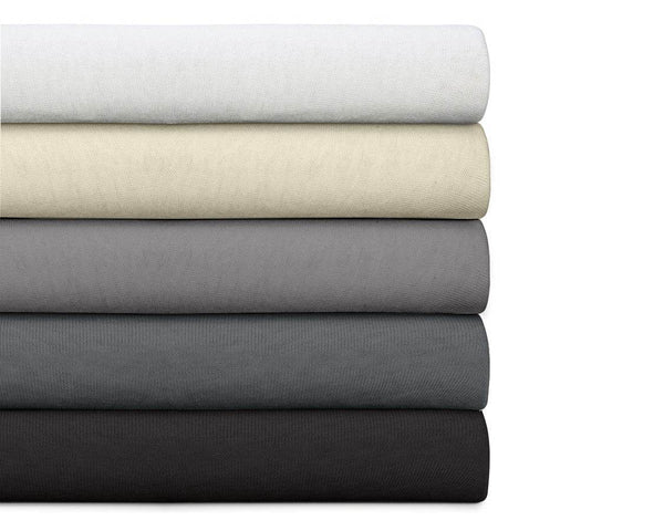 Doppelt Jersey 220 gr. Splittopper Spannbettlaken Schwarz 180 x 200/220 cm
