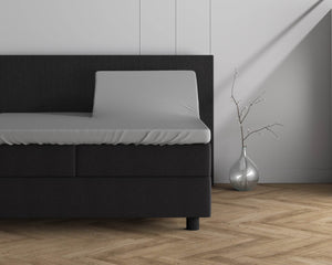 Doppelt Jersey 220 gr. Splittopper Spannbettlaken Grau 160 x 200/220 cm