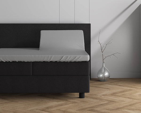 Doppelt Jersey 220 gr. Splittopper Spannbettlaken Grau 160 x 200/220 cm