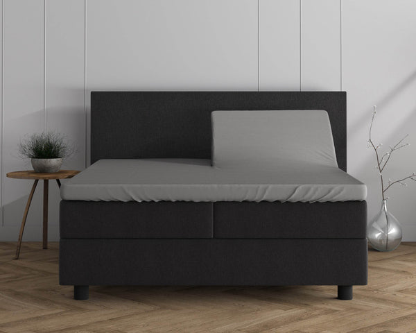 Doppelt Jersey 220 gr. Splittopper Spannbettlaken Grau 160 x 200/220 cm