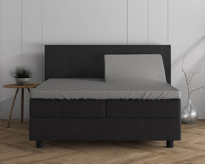Doppelt Jersey 220 gr. Splittopper Spannbettlaken Grau 180 x 200/220 cm