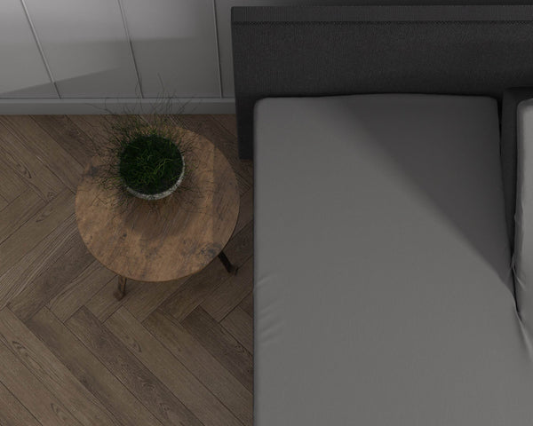 Doppelt Jersey 220 gr. Splittopper Spannbettlaken Grau 180 x 200/220 cm
