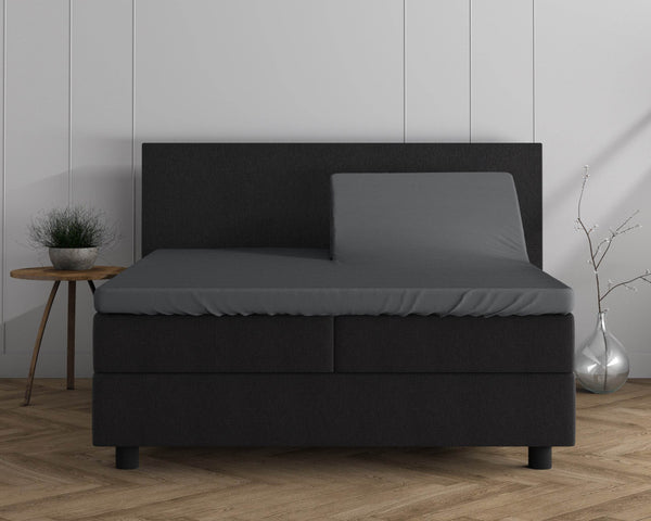 Doppelt Jersey 220 gr. Splittopper Spannbettlaken Anthrazit 160 x 200/220 cm