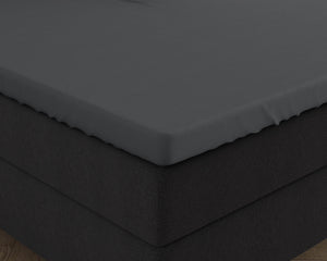 Doppelt Jersey 220 gr. Splittopper Spannbettlaken Anthrazit 160 x 200/220 cm