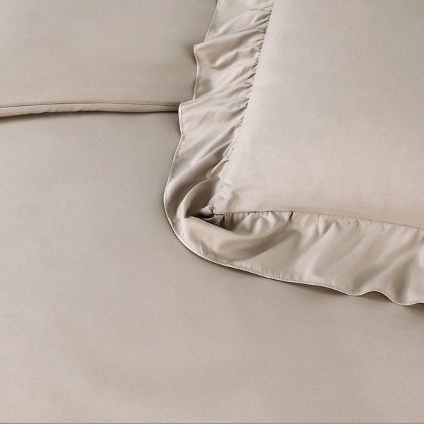 Bettbezug Ruffles Taupe 200 x 200/220 cm