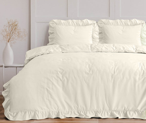 Bettbezug Ruffles Creme 200 x 200/220 cm