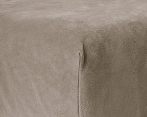 Samt-Spannbettlaken Taupe/Grau