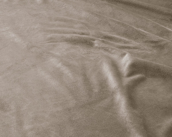 Samt-Spannbettlaken Taupe/Grau