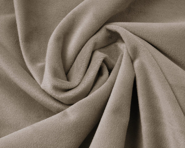 Samt-Spannbettlaken Taupe/Grau