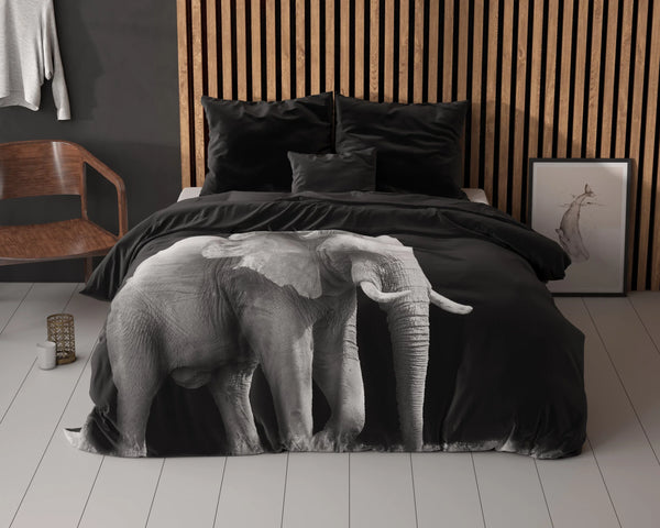 Elephant Bettbezug Schwarz