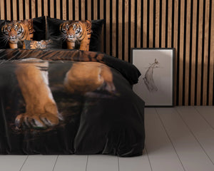 Tiger icon Bettbezug Schwarz