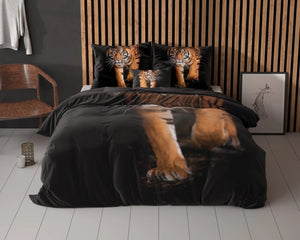 Tiger icon Bettbezug Schwarz