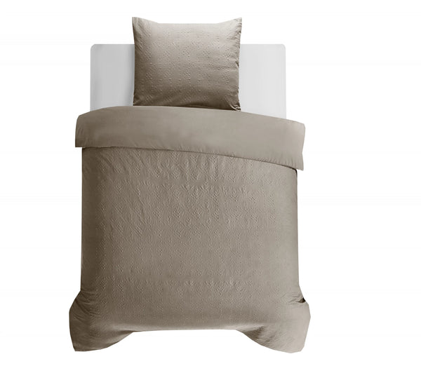 Milano 3D Bettbezug Taupe/Grau