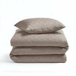 Milano 3D Bettbezug Taupe/Grau