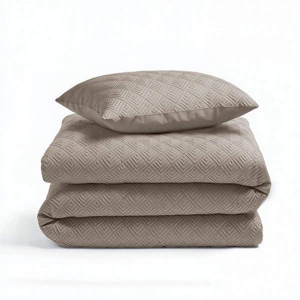 Milano 3D Bettbezug Taupe/Grau