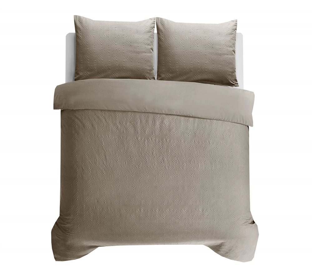 Milano 3D Bettbezug Taupe/Grau
