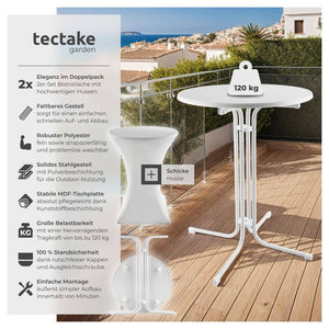Stehtisch Eren weiss 2er Set