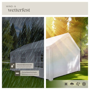 Garten Pavillon 6x4m mit 4 Seitenteilen