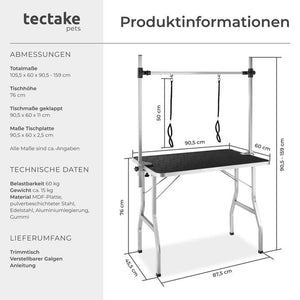 Trimmtisch mit zwei Schlingen
