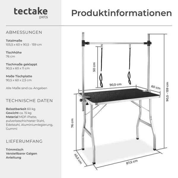 Trimmtisch mit zwei Schlingen