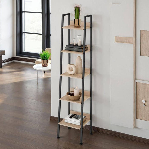 Leiterregal Folkestone Industrial Holz hell, Eiche Sonoma 35,5 x 31,5 x 170,5 cm