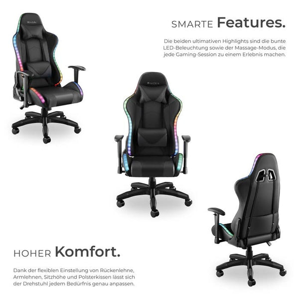 Tartaros gaming chair, black/black 